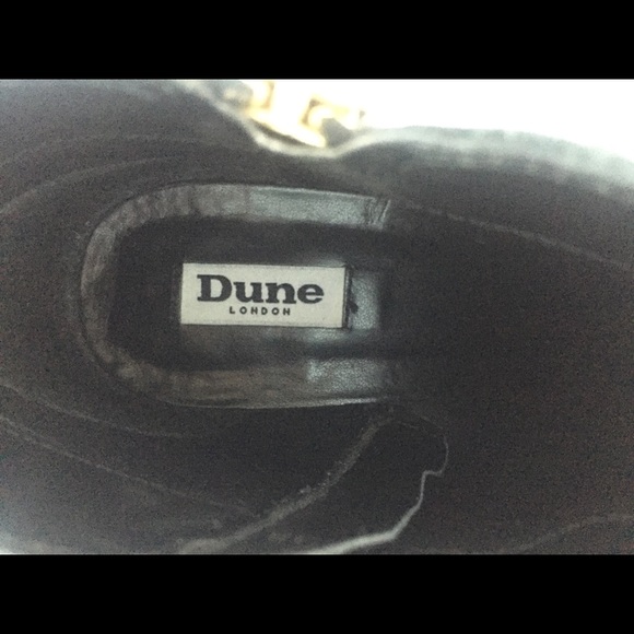 Black leather Dune booties - Picture 2 of 4